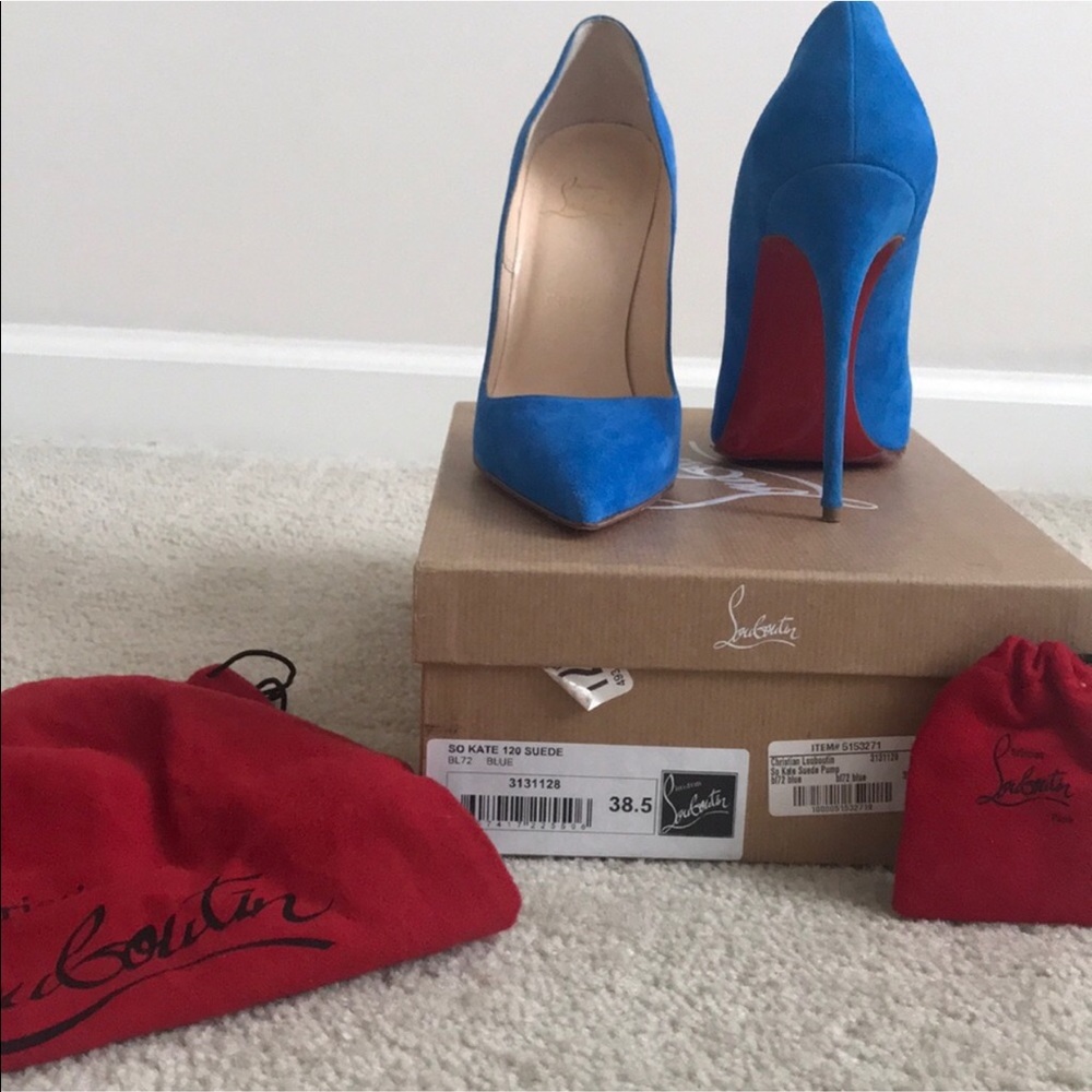 Blue So Kate Christian Louboutin. Worn twice!!!